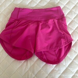 Lululemon Sonic Pink  shorts, Size 0 tall